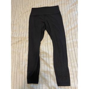 lululemon embossed black align leggings 25 in size 8
